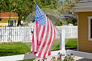 American Flag Wooden Fence