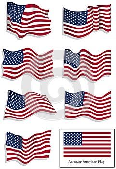 Americano banderas 