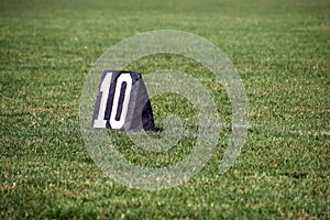 American football 10 yard line marker