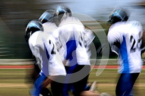 American football abstract blur