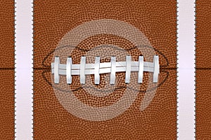 American Football ball close up background. Vector illustration