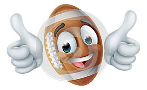 American Football Ball Emoticon Emoji Cartoon Icon