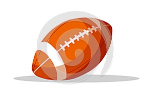 American football ball flat vector illustration