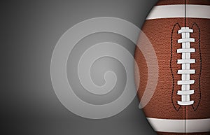 American Football Ball on Gray