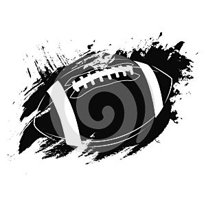 American football ball, great design for any purposes. Abstract background. Graphic element vector. Dark grunge background