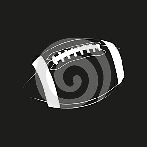 American football ball, great design for any purposes. Abstract background. Graphic element vector. Dark grunge background