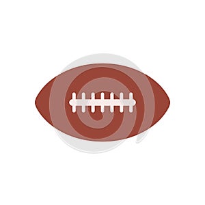American football ball icon, modern minimal flat design style. Rugby ball vector illustration