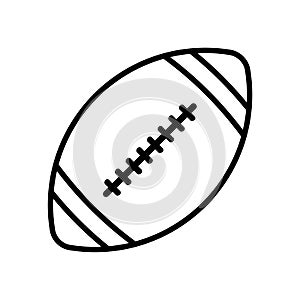 American football ball icon. Rugby ball isolated icon. Vector illustration