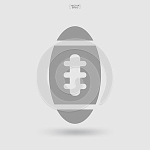 American football ball icon. Sports ball sign and symbol. Vector