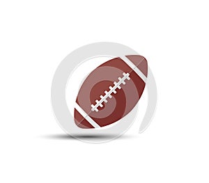 American football ball icon. Vector illustration.