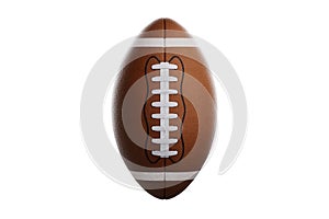 American football ball isolate on a white background. Playoff games, professional championship. Sports, design. 3D renderer