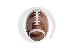 American football ball isolate on a white background. Playoff games, professional championship. Sports, design. 3D renderer