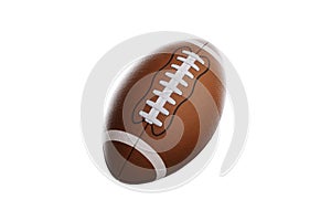 American football ball isolate on a white background. Playoff games, professional championship. Sports, design. 3D renderer