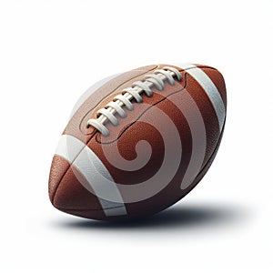 American football ball isolated on white background. ai generative