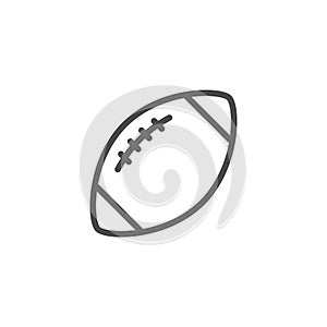 American football ball line outline icon