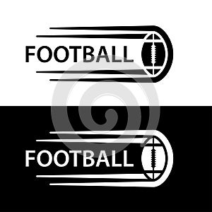 American football ball motion line symbol