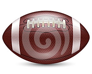 American football ball. Realistic illustration