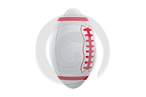 American football ball red and white style isolate on a white background. Playoff games, professional championship. Sports, design