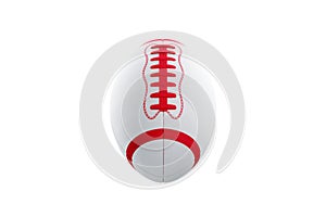 American football ball red and white style isolate on a white background. Playoff games, professional championship. Sports, design