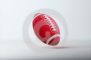 American football ball red and white style isolate on a white background. Playoff games, professional championship. Sports, design