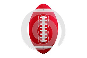 American football ball red and white style isolate on a white background. Playoff games, professional championship. Sports, design