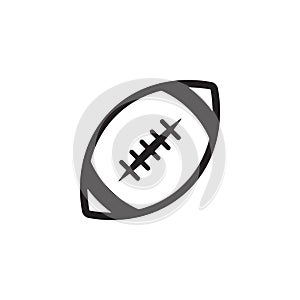 American football ball - vector icon.