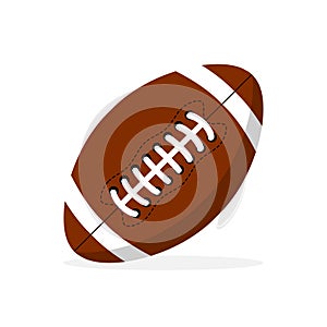 American football ball vector icon. Football ball in flat design. Sport concept. Vector illustration