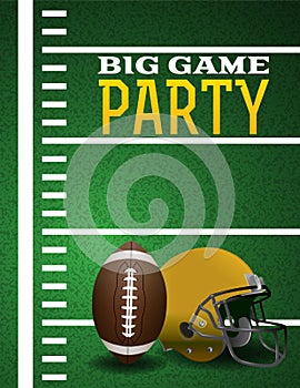 American Football Big Game Party Invitation