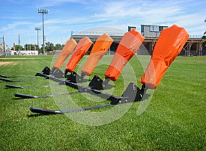 American football blocking sled photo