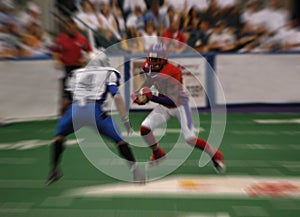 American football blur