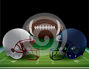 American Football Bowl Game Illustration