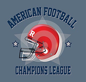 American football champiÃÂ±ons league design photo