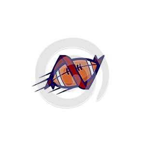 American Football Club Logo Vector Template Design Illustration. Flag Football logo design.