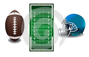 American Football Elements Illustration