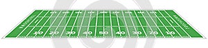 American football field background. Rugby stadium grass field illustration