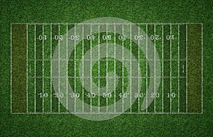 American Football Field on Grass