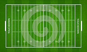 American football field. Green grass pattern and texture for football sport background.