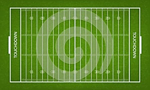 American football field. Green grass pattern and texture for football sport background.