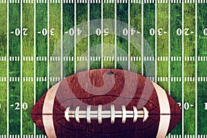 American Football and Field Grunge Background