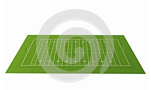 American football field with line. American football stadium with grass pattern. Isolated on white background