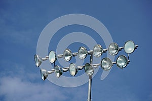 American football field stadium lights