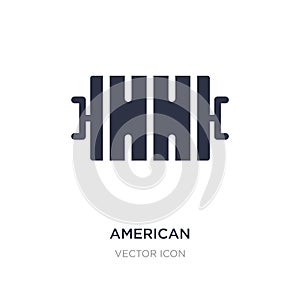 american football field top view icon on white background. Simple element illustration from American football concept