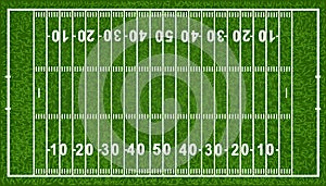 American Football Field. Vector