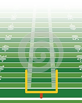 American Football Field Vertical Background Illustration