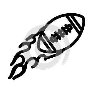 American Football Fire Ball Icon