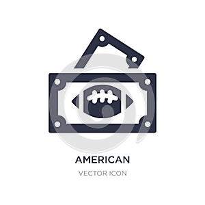 american football game ticket icon on white background. Simple element illustration from American football concept