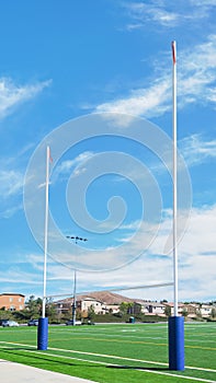 An American football goal post also called uprights