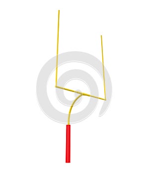 American Football Goal Post Isolated