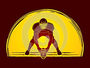 American football graphic vector