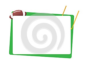 American football green frame isolated